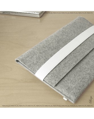 SILVER wool felt sleeve for your 11'' Macbook AIR